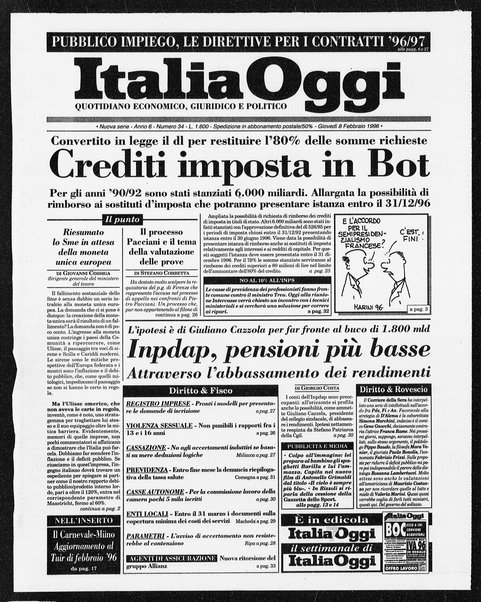 Italia oggi : quotidiano di economia finanza e politica